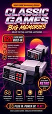 Mini Game Nes Anniversary Edition Home Console Plug & Play 620 Built-In Games AV