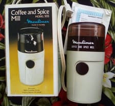 VTG MOULINEX COFFEE & SPICE MILL GRINDER #505 UNUSED IN ORIGINAL BOX SPICE/NUTS